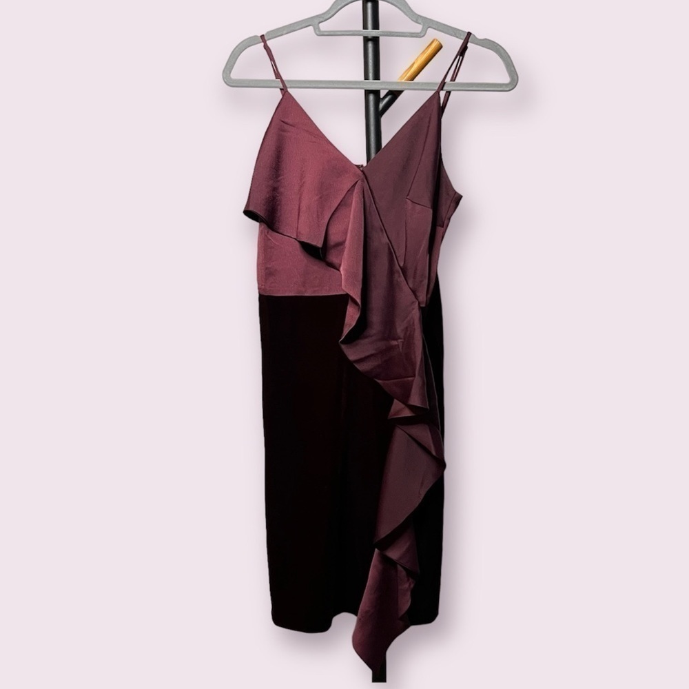 Lucy Paris Burgundy Velvet Mini Dress